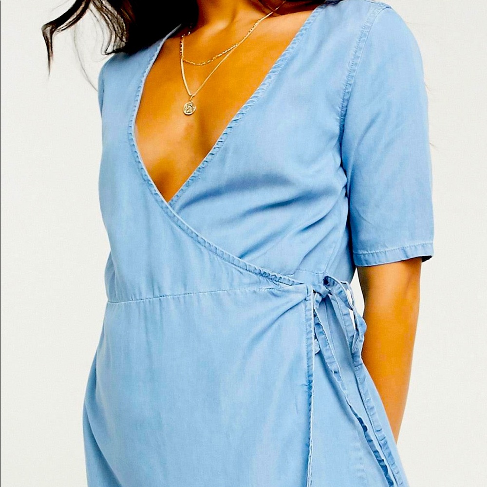 Soft demin wrap dress 14T Tall